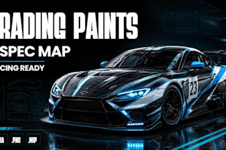 create iracing trading paints livery and custom spec map