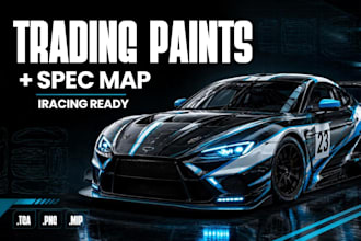 create iracing trading paints livery and custom spec map