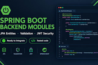build a spring boot rest API module with jwt authentication
