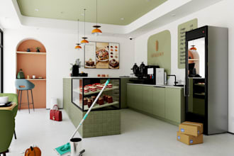 design modern public space interior with 3ds max vray