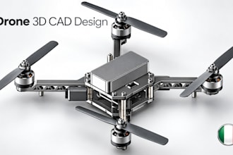 3d cad modeling of robotics, drones enclosure for industrial prototyping product