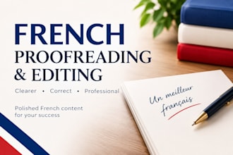 do professional french proofreading and editing