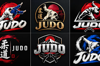 design a professional martial arts, dojo, grappling, or combat sports judo logo