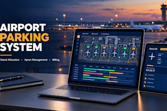 build airport, aircraft, airplane parking system, apron management for airfield