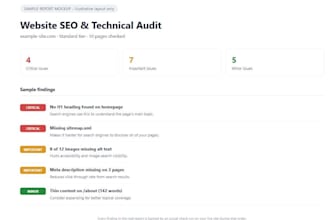 do a technical SEO audit and website audit report