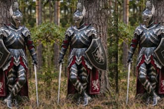 create custom cosplay creation wearable full anime armor cosplay props for con