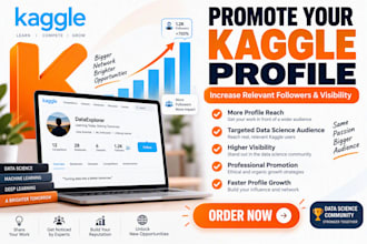 promote your kaggle profile and increase relevant followers