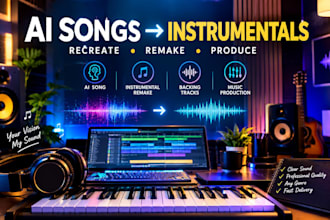 recreate ai songs, remake instrumentals and produce backing tracks