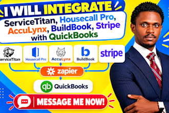 integrate servicetitan housecall pro acculynx buildbook stripe with quickbooks