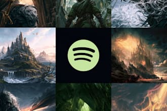 create professional cinematic fantasy album artwork