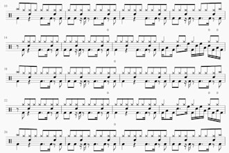 transcribe drum parts into professional sheet music or midi