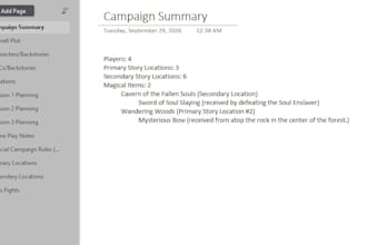 write, edit or review your rpg campaign