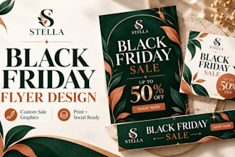 design black friday flyer cyber monday sale banner and holiday promotion