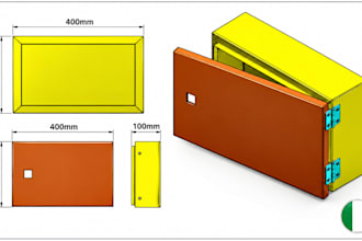 design sheet metal enclosure 3d cad in solidworks for industrial equipment