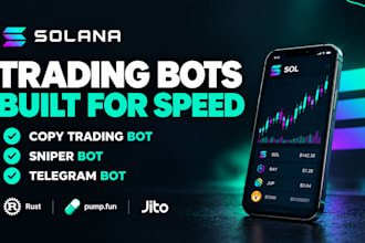 develop solana trading bot, copy trading bot, sniper bot and pumpfun bot