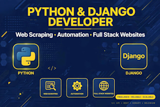 devlop python scripts, automation tools and django web apps