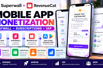 integrate superwall revenuecat paywall and subscriptions in your mobile app