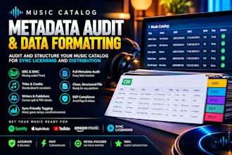 audit  structure your music catalog metadata for sync licensing and distribution
