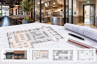 commercial renovation permit drawings restaurant retail kitchen ada egress plans
