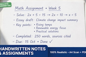 convert text to realistic handwritten notes and assignment