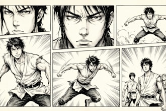 draw professional comic book or manga pages