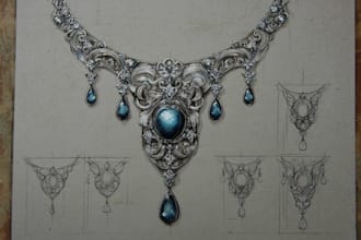 do draw a jewelry design, illustration