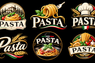 design a professional, italian restaurant, food, spaghetti, culinary pasta logo