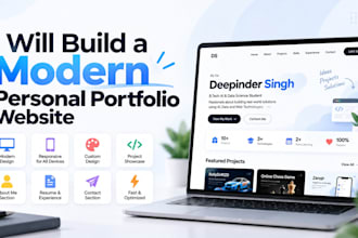 build a modern personal portfolio website with react