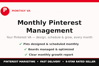 be your monthly pinterest manager and grow your account