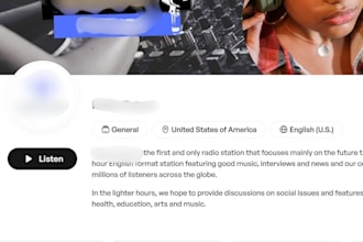 place your audio ad, 5 secs to 10 secs, on our radio station