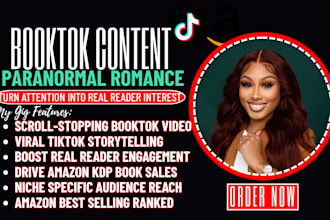 create booktok video content for paranormal romance and shift authors