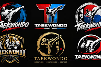design a professional martial arts, dojo, combat sports, fighter taekwondo logo
