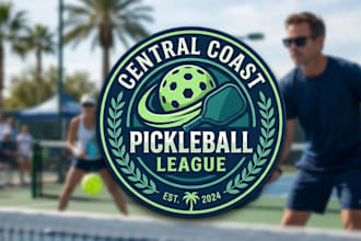 design modern ball pickleball logo for your league