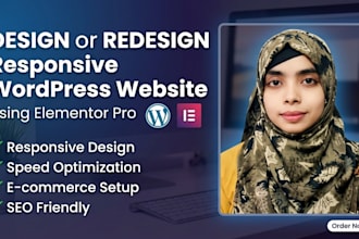 redesign responsive wordpress website using elementor pro