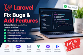 fix laravel bugs and errors