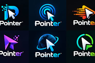 design a professional cursor, navigation, digital, technology, pointer logo