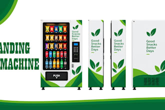 design a professional vending machine wrap