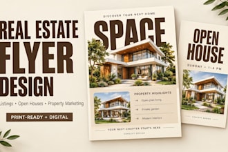 design a real estate flyer for listings and open houses