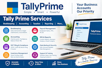 do tally prime accounting, bookkeeping and gst services