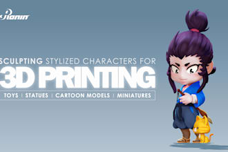 sculpt stylized characters for 3d printing