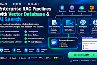 develop enterprise rag pipelines with vector database and ai search