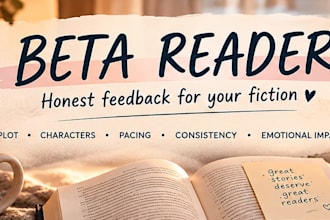 beta read your fiction and provide honest feedback