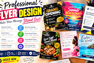 design event flyer, flyer design, business flyer event flyer, postcard design