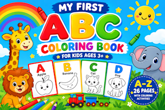 design kids alphabet coloring book and activity book