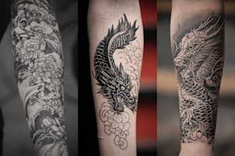 create unique realism tattoo design with my style