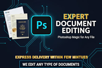 edit documents in photoshop, text editing