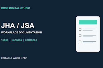 create a professional jha jsa or workplace hazard analysis