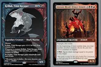 design custom mtg cards, commander edh and tcg card art
