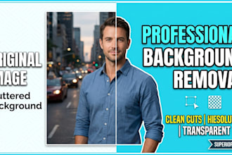 professionally remove background from images and cutouts