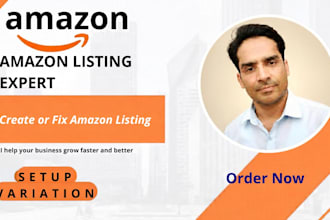 do amazon listing, fba product upload, add variations,  and fix errors